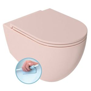 ISVEA INFINITY závěsná WC mísa, Rimless, 36, 5x53cm, růžová Salmon 10NF02001-2S obraz