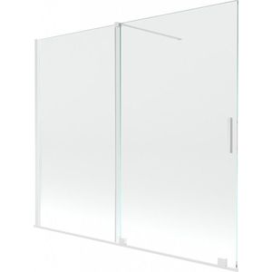 MEXEN/S Velar Dvoukřídlá posuvná vanová zástěna 180 x 150 cm, transparent, bílá 896-180-000-01-20 obraz