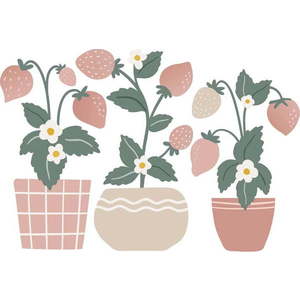 Dětské samolepky v sadě 3 ks 50x34 cm Strawberries Plants – Lilipinso obraz