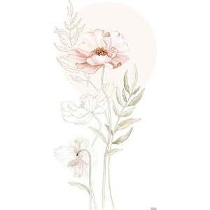 Dětská samolepka 64x130 cm Big Poppy Flower – Lilipinso obraz