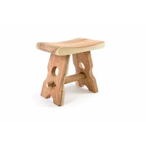 DIVERO 40748 Masivní stolička z mungurového dřeva - ruční práce obraz