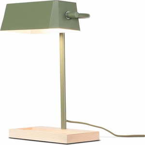 Stolní lampa s kovovým stínidlem v zeleno-přírodní barvě (výška 40 cm) Cambridge – it's about RoMi obraz