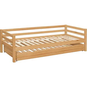 Šedá dětská postel z borovicového dřeva s výsuvným lůžkem 90x200 cm Alpi – Støraa obraz