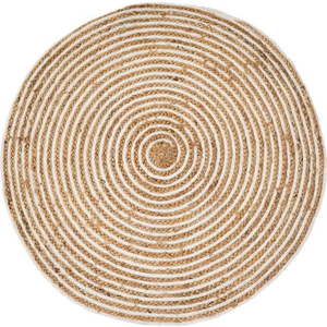 Jutový kulatý koberec v přírodní barvě ø 100 cm Natur – Casa Selección obraz