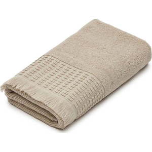 Béžový bavlněný ručník 50x90 cm Veta – Kave Home obraz