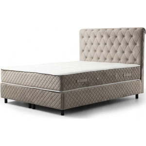Béžová boxspring postel s úložným prostorem 160x200 cm Sonata – Kalune Design obraz