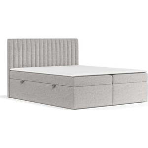Světle šedá boxspring postel s úložným prostorem 180x200 cm Spencer – Maison de Rêve obraz
