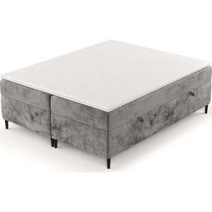 Tmavě šedá boxspring postel s úložným prostorem 180x200 cm Araya – Maison de Rêve obraz