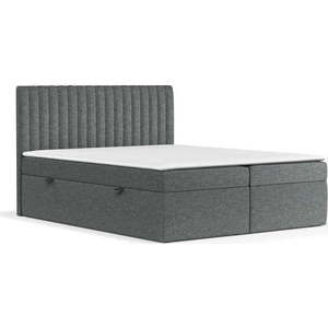Tmavě šedá boxspring postel s úložným prostorem 180x200 cm Spencer – Maison de Rêve obraz