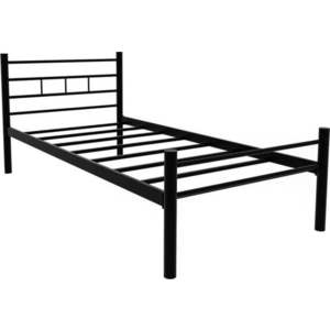 Černá kovová dvoulůžková postel s roštem 120x200 cm K70 – Kalune Design obraz