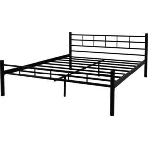 Černá kovová dvoulůžková postel s roštem 140x200 cm K70 – Kalune Design obraz