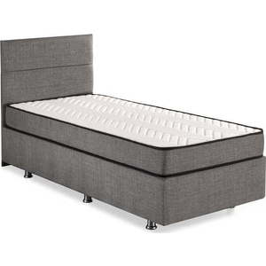 Šedá čalouněná jednolůžková postel s úložným prostorem 100x200 cm Silver – Kalune Design obraz