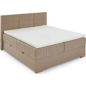 Béžová boxspring postel s úložným prostorem 160x200 cm Tambo – Meise Möbel obraz