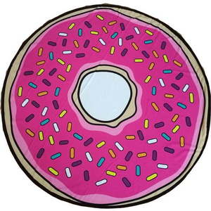 Růžová bavlněná plážová osuška ø 150 cm Donut – JAHU collections obraz