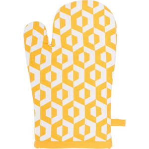 Žlutá bavlněná chňapka Tiseco Home Studio Hexagon obraz