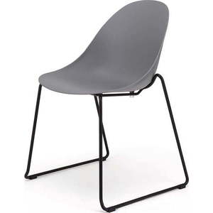 Sada 2 šedých jídelních židlí s černým podnožím Bonami Selection Viva obraz