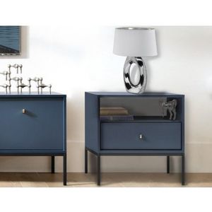 Odkládací/noční stolek Mono, tmavě modrý obraz