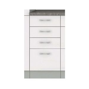 Dolní kuchyňská skříňka Bianka 40D, 40 cm, bílý lesk obraz