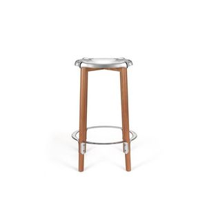 Barová stolička POELE, vysoká, více variant - Alessi Barva: Nerez - leštěný obraz
