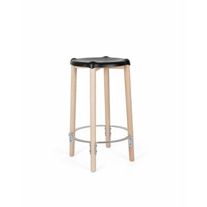 Barová stolička POELE, vysoká, více variant - Alessi Barva: černá obraz