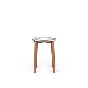 Barová stolička POELE, nízká, více variant - Alessi Barva: Nerez - leštěný obraz