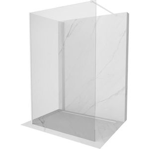 MEXEN/S Kioto Sprchová zástěna WALK-IN 100 x 70 cm, transparent, bílá 800-100-212-20-00-070 obraz