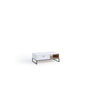 ArtGiB Konferenční stolek OLIER OL-05 | bílá/dub artisan obraz