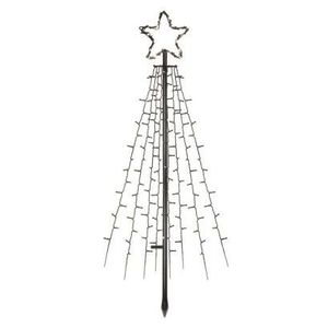 EMOS Kovový LED vánoční strom Ziza s časovačem 180 cm studená bílá obraz