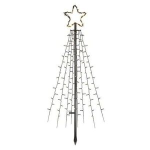 EMOS Kovový LED vánoční strom Ziza s časovačem 180 cm teplá bílá obraz