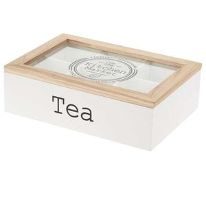 DekorStyle Krabička na čaj Tea box bílá obraz
