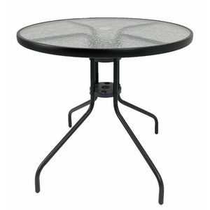 Kontrast Kulatý zahradní stolek MODERN 90 černý obraz
