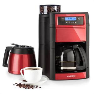 Klarstein Aromatica II Duo, kávovar, integrovaný mlýnek, 1, 25 l, červený obraz