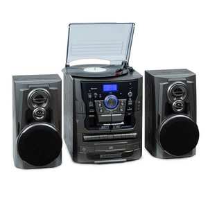Auna Franklin, stereo systém, gramofon, přehrávač na 3 CD, BT, přehrávač na kazety, AUX, USB port obraz