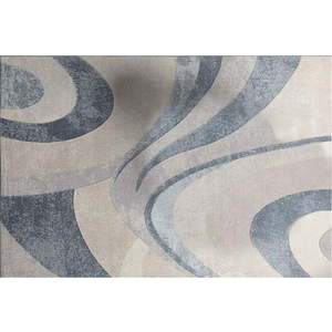 Modro-krémový pratelný koberec s příměsí bavlny 100x150 cm Stripy – Conceptum Hypnose obraz
