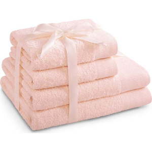 Světle růžové froté bavlněné ručníky a osušky v sadě 2 ks Amari – AmeliaHome obraz