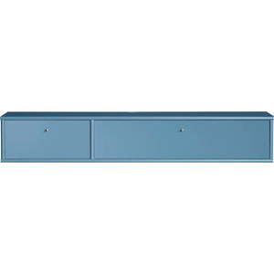 Modrý TV stolek 136x22 cm Mistral – Hammel Furniture obraz