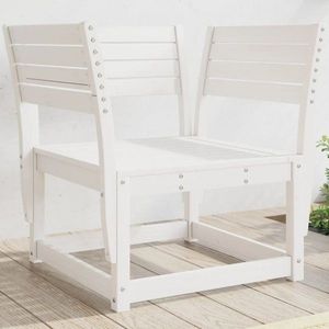 Zahradní židle bílá masivní borové dřevo obraz