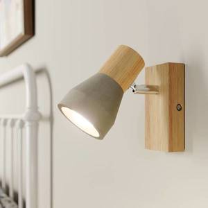 Lindby Lindby Filiz reflektor, 1 světlo, výška 12 cm, dřevo, beton obraz
