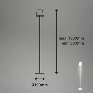Briloner Nabíjecí stojací lampa Kiki LED, 2 700 K, bílá obraz