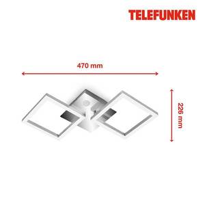 Telefunken LED stropní Frame, senzor, chrom/hliník 47x23cm obraz
