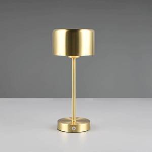 Reality Leuchten Nabíjecí stolní lampa Jeff LED, matná mosaz, výška 30 cm, kov obraz