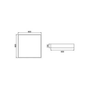 BRUMBERG BRUMBERG Biro Square, 60x60cm, DALI stmívatelný, bílý, 3 000 K obraz