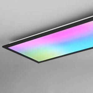Reality Leuchten Stropní svítidlo Beta LED, délka 80 cm, černé, RGBW, CCT obraz