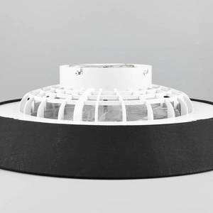 Reality Leuchten Stropní ventilátor Varberg LED, tichý, Ø 55 cm, CCT, černý obraz