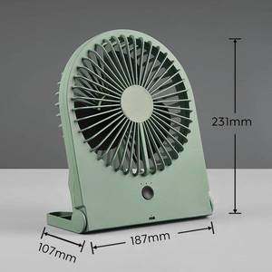 Reality Leuchten Bezdrátový stolní ventilátor Breezy, pistáciově zelený, tichý obraz
