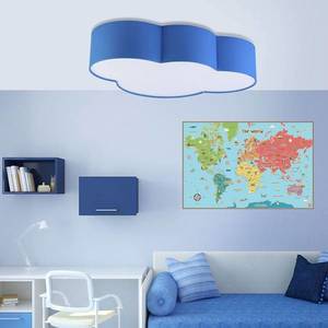 TK Lighting Stropní svítidlo Cloud, textil, 62 x 45 cm, modrá barva obraz