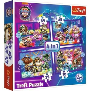 Trefl Puzzle Tlapková patrola Hrdinové 4v1 (35, 48, 54, 70 dílků) obraz