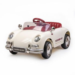 Baby Mix Dětské elektrické autíčko Retro Pearl, bílá obraz