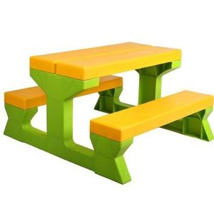 Star Plus Dětský zahradní stůl a lavičky, zelená/žlutá obraz
