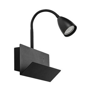Rabalux Rabalux 71089 - Nástěnná lampa s poličkou TACITO 1xGU10/25W/230V černá obraz